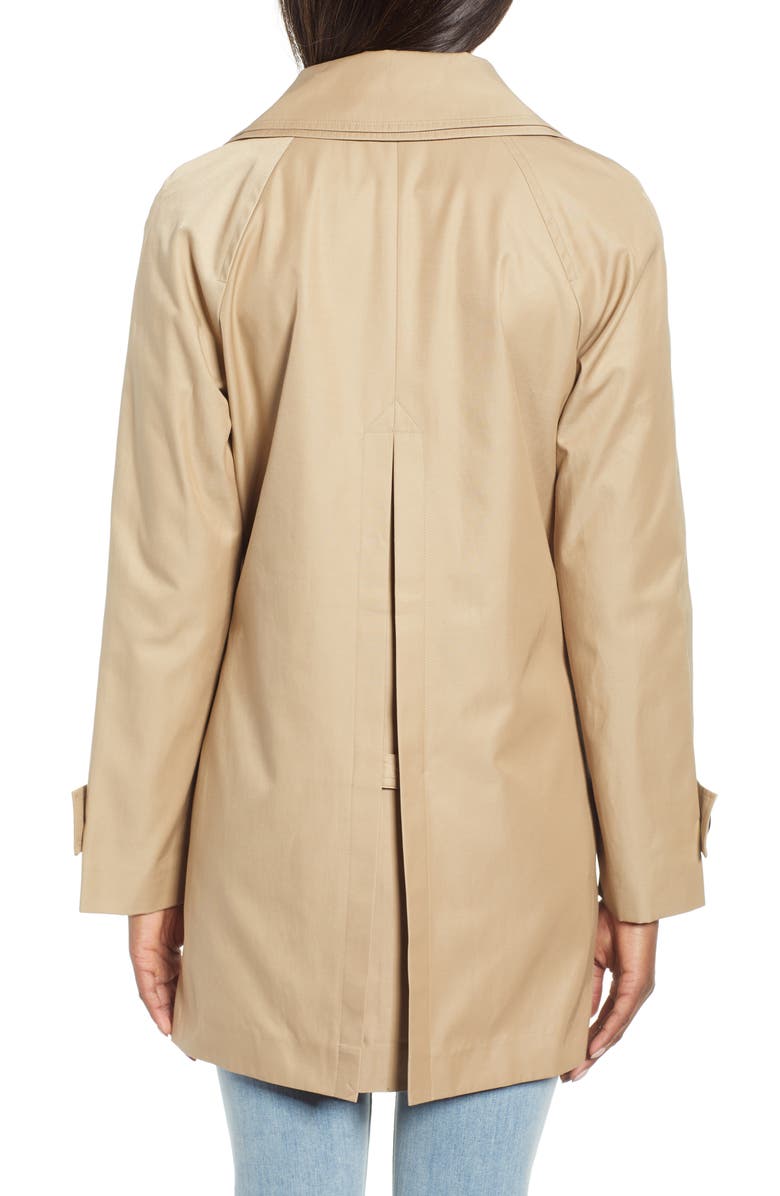 London Fog Water Repellent Short Trench Coat, Alternate, color, 