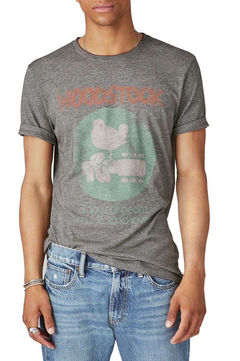 Woodstock Graphic Tee, Main, color, RAVEN