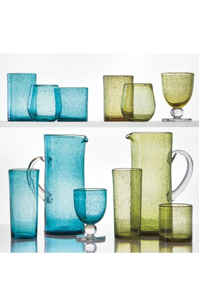 tag Bubble Glass Stemless Blush Wine Glasses for Everyday Use, Alternate, color, Pink