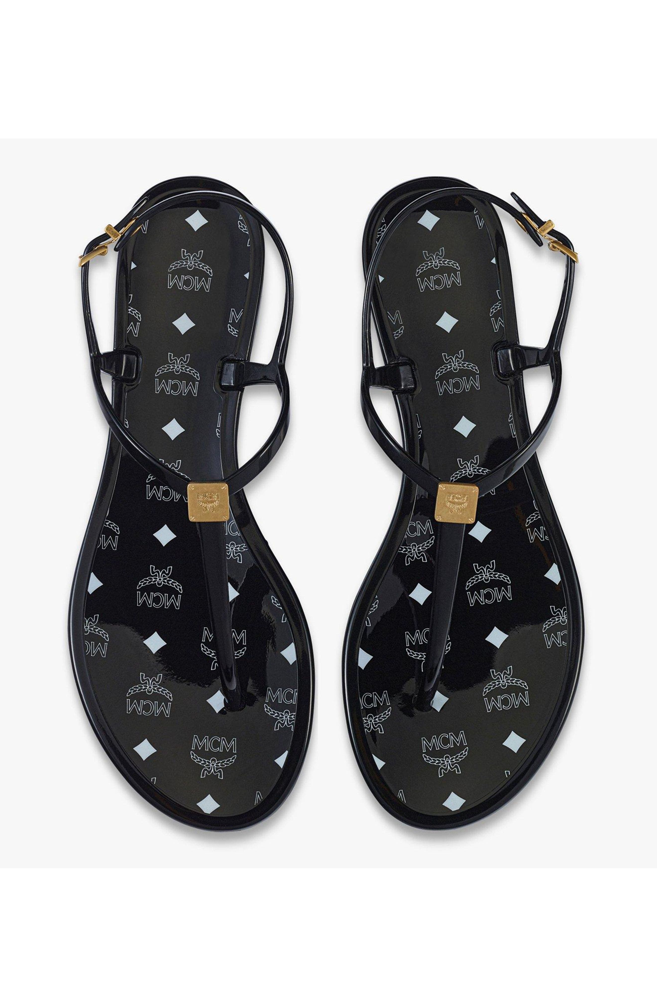 MCM Women's Monogram Jelly Sandals, Alternate, color, 