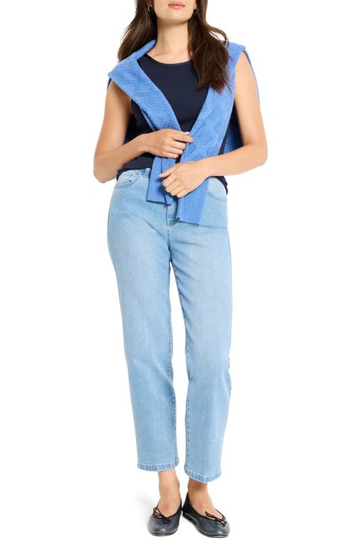 Nic + Zoe Nic+zoe High Rise Straight Leg Jeans In Silverstone In Blue
