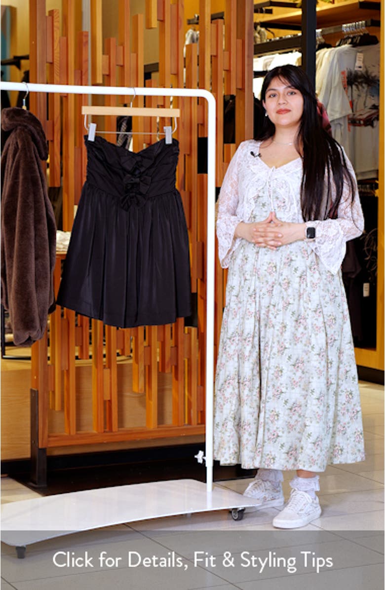 Bow Strapless Fit
Flare Minidress, sales video thumbnail