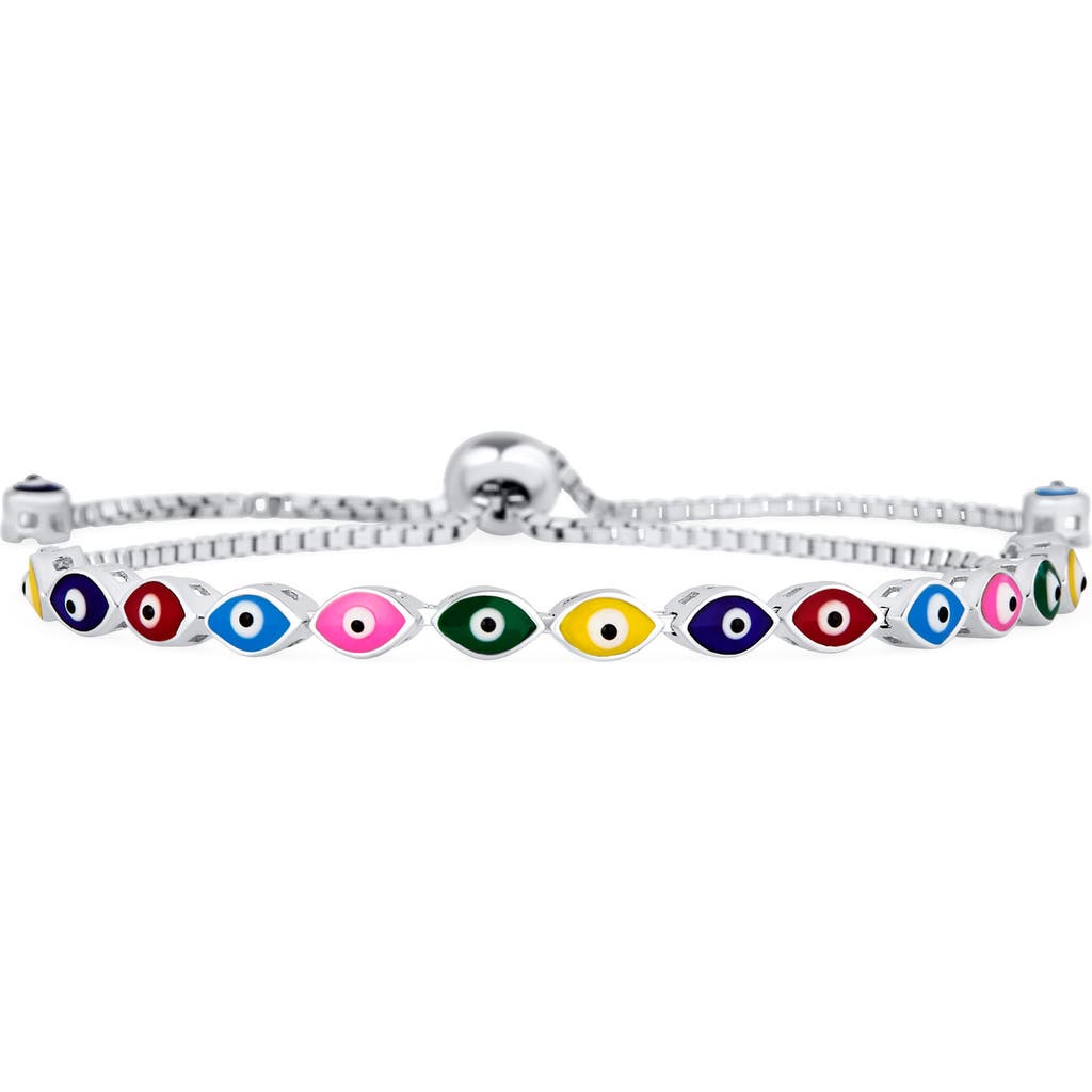 Bling Jewelry Evil Eye Tennis Bracelet In Metallic