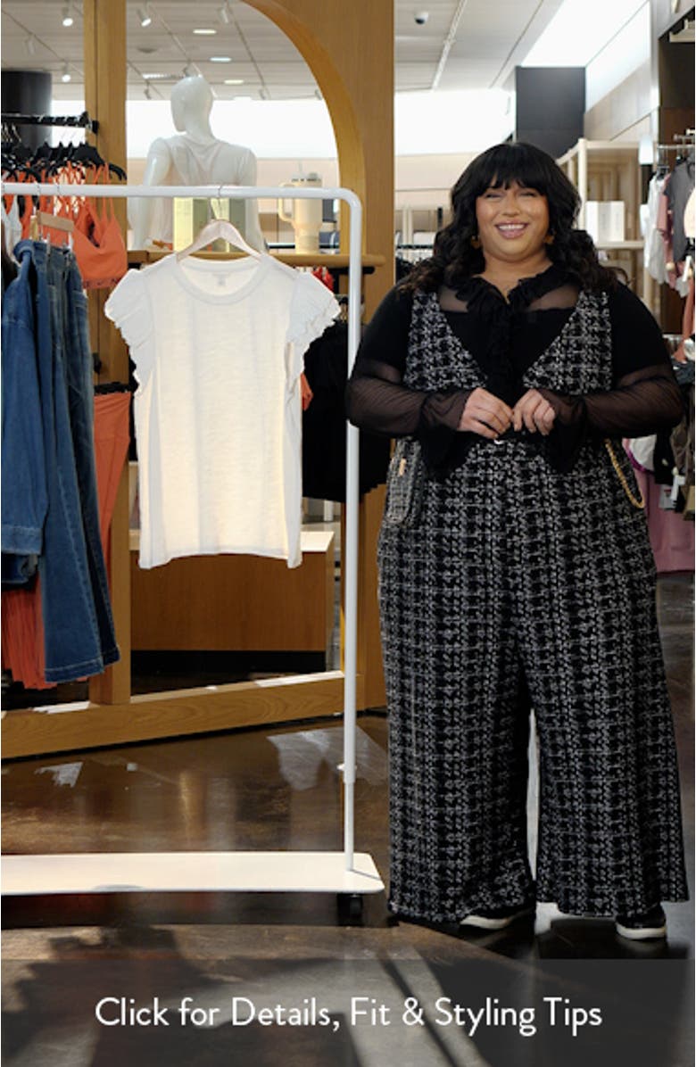 Mixed Media Eyelet Trim Top, sales video thumbnail