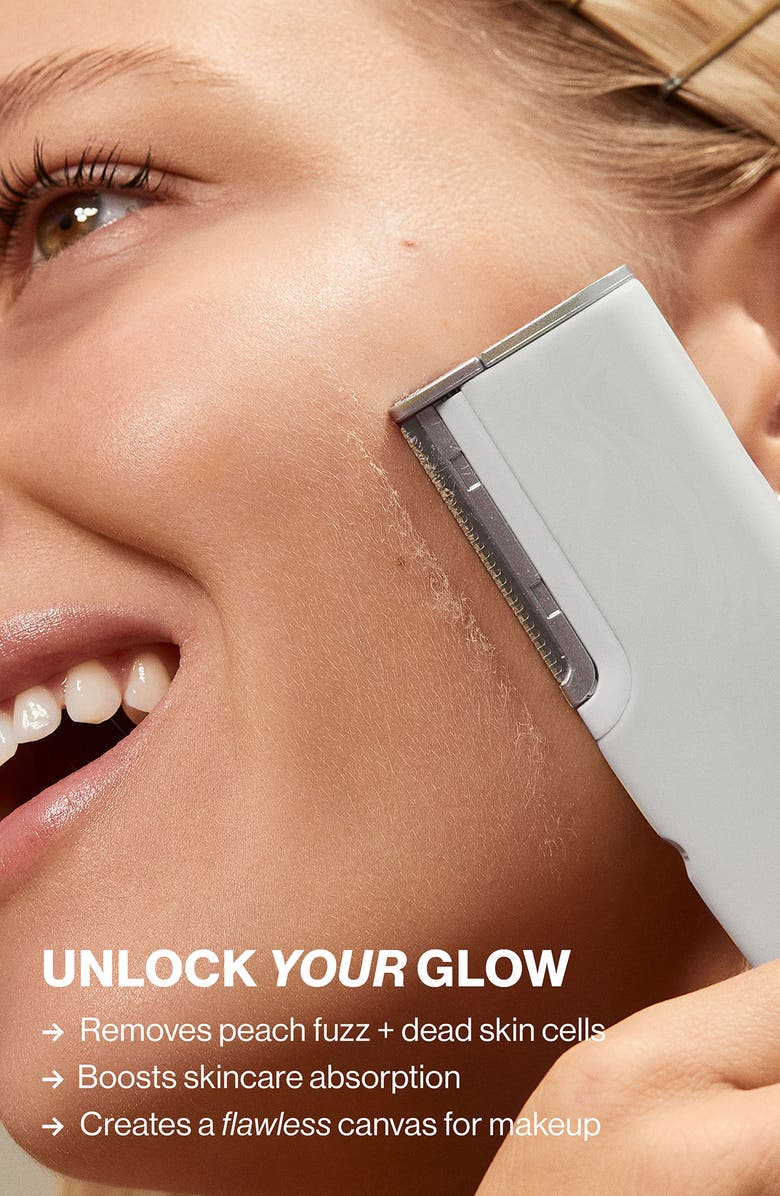 DERMAFLASH LUXE+ Anti-Aging Sonic Dermaplaning + Peach Fuzz Removal Set, Alternate, color, Stone