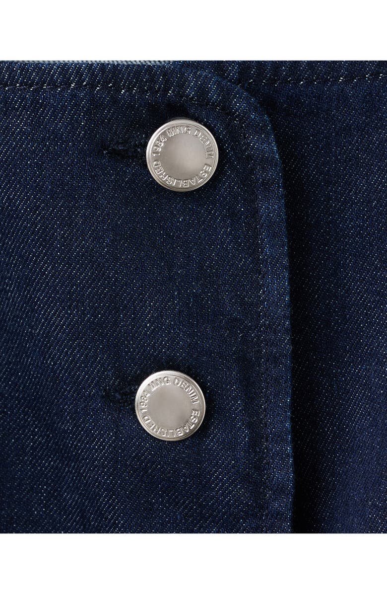 MANGO Square Neck Denim Vest, Alternate, color, Open Blue