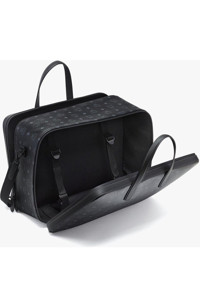 MCM Ottomar Garment Bag in Visetos, Alternate, color, Black