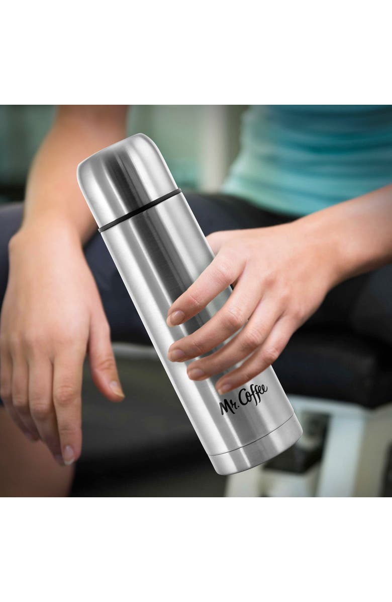 MR COFFEE Javelin 16 Ounce Stainless Steel Travel Thermal Bottle, Alternate, color, Metallic Silver