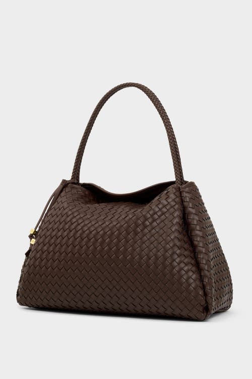 Katie Loxton Nova Hand Woven Large Shoulder Bag in Chocolate at Nordstrom