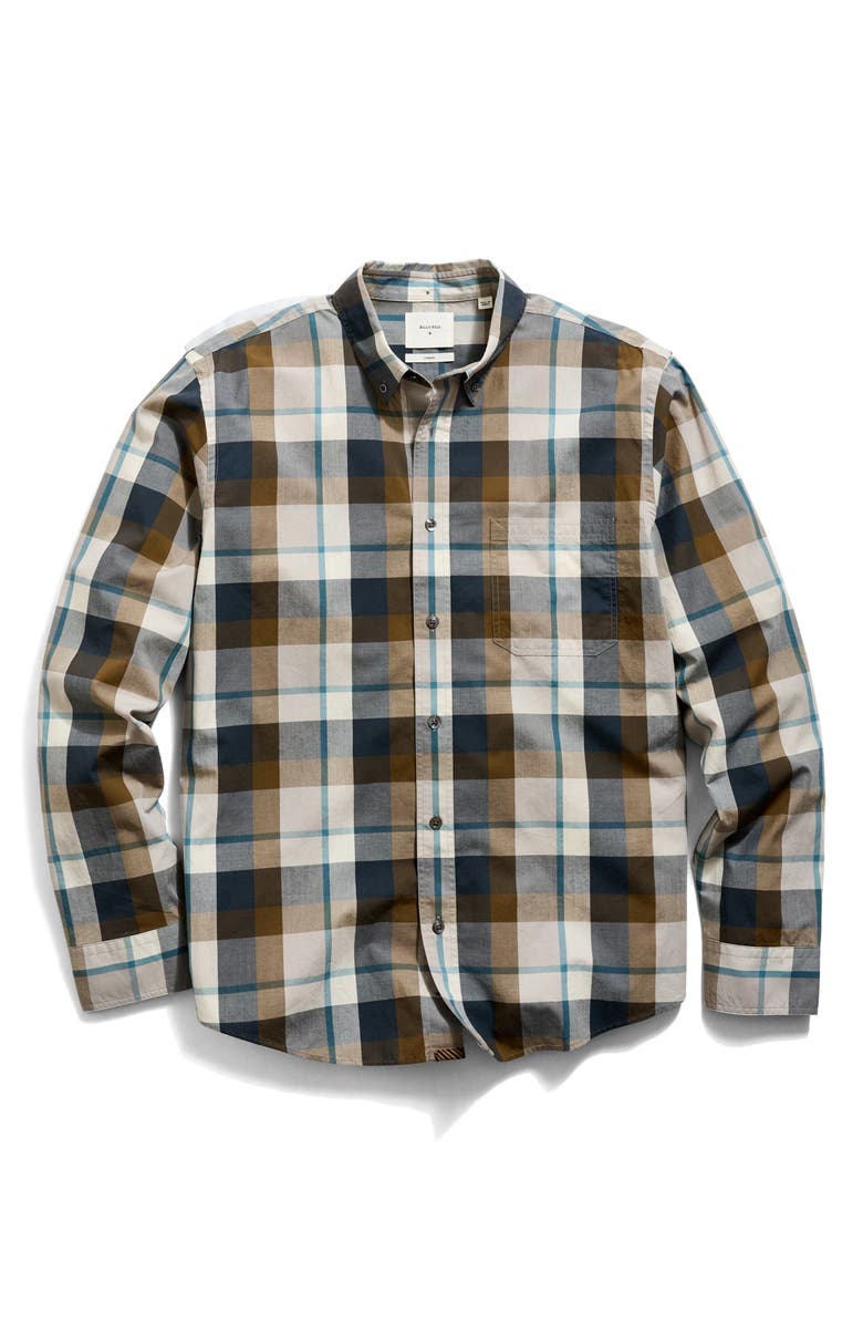 Billy Reid Tuscumbia Bold Plaid Button-Down Shirt, Alternate, color, Blue Multi