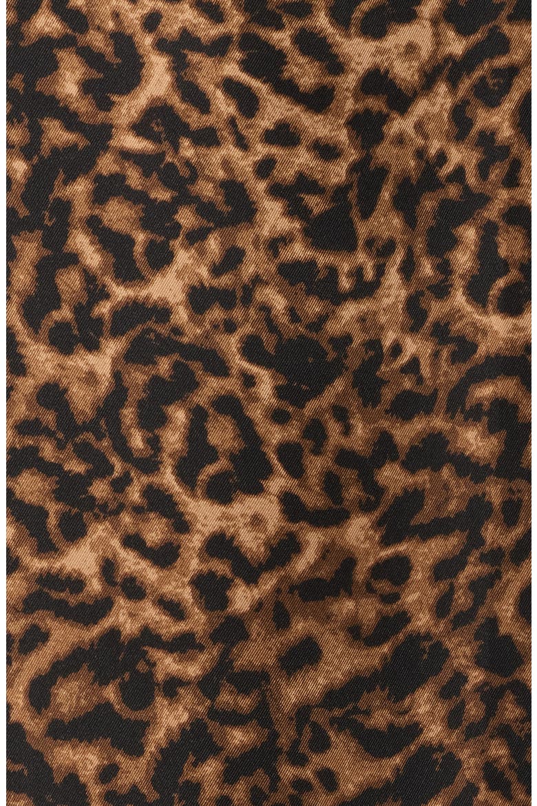 Leopard Print Long Sleeve Shirt, Alternate, color, WALNUT BLACK LEOPARD