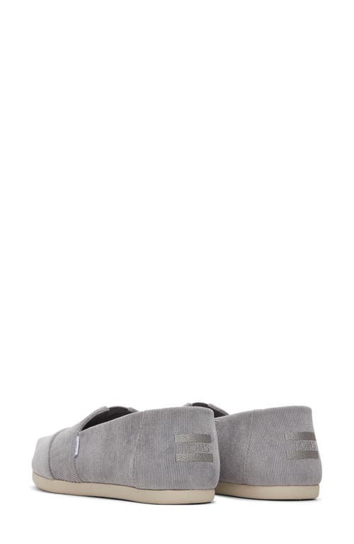 Toms Womens Drizzle Grey Alpargata Branded Canvas Shoes In Grey