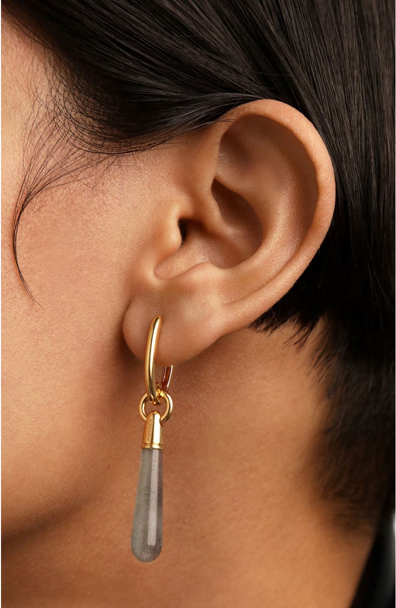 PDPAOLA Large Jupiter Single Hoop, Alternate, color, Labradorite