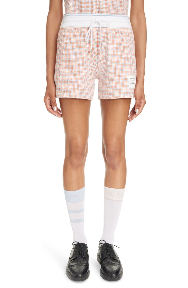 Thom Browne Check Tweed Shorts, Main, color, 