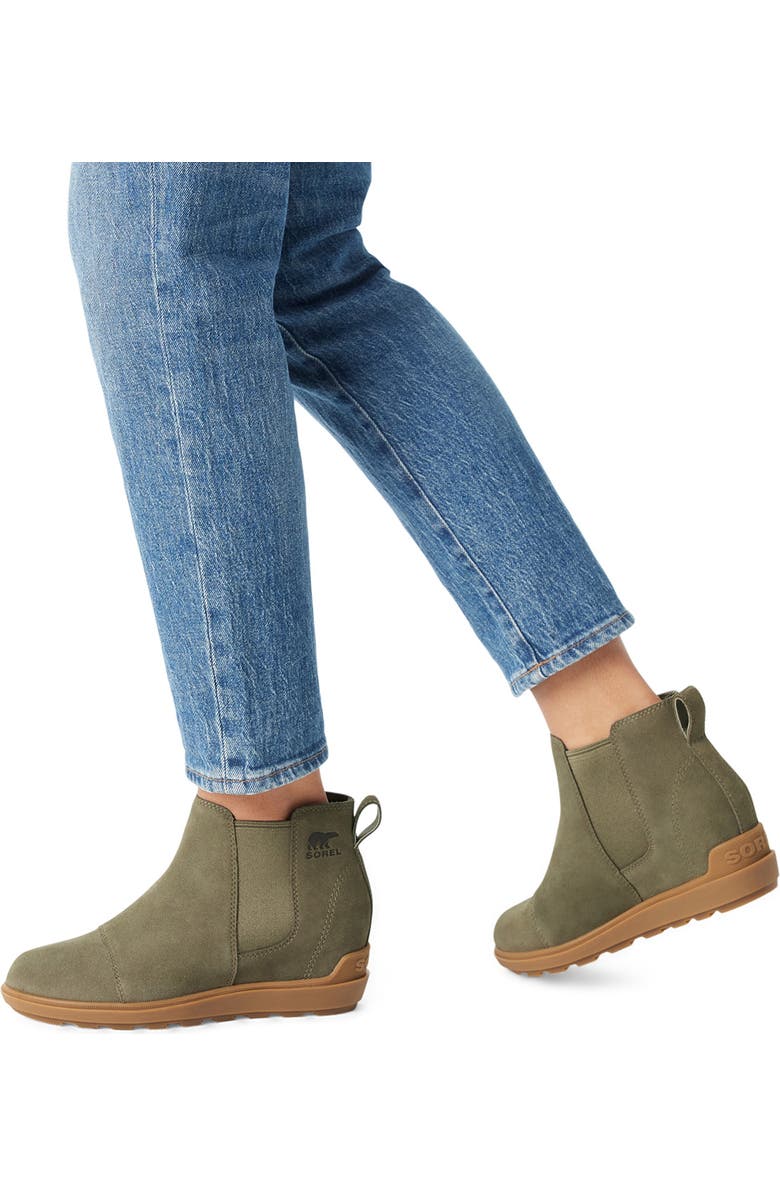 SOREL Evie II Waterproof Chelsea Bootie, Alternate, color, Stone Green/ Gum 2