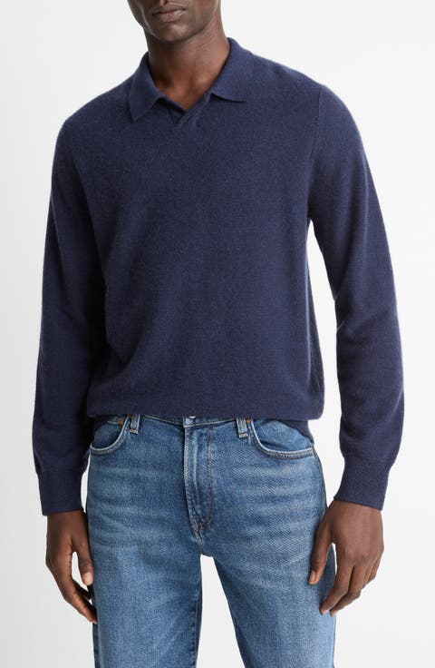 Boiled Cashmere Johnny Collar Sweater