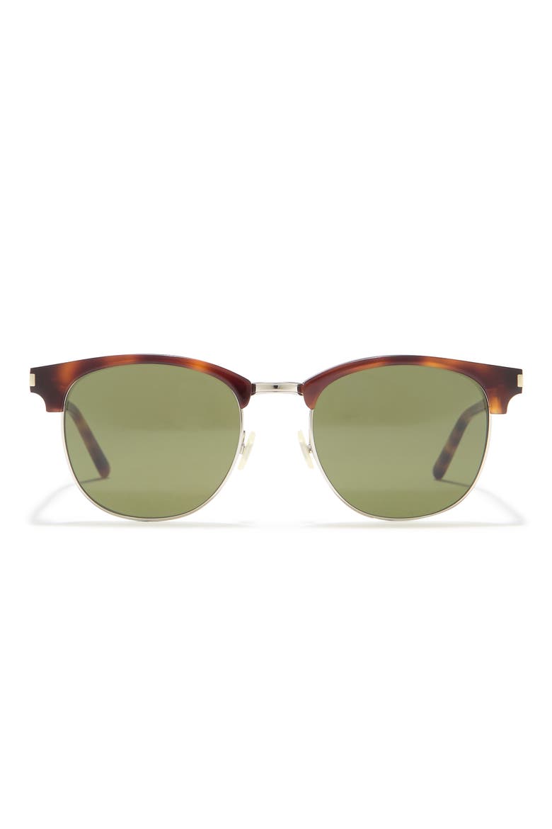 52mm Fashion Round Sunglasses, Main, color, AVANA AVANA GREEN