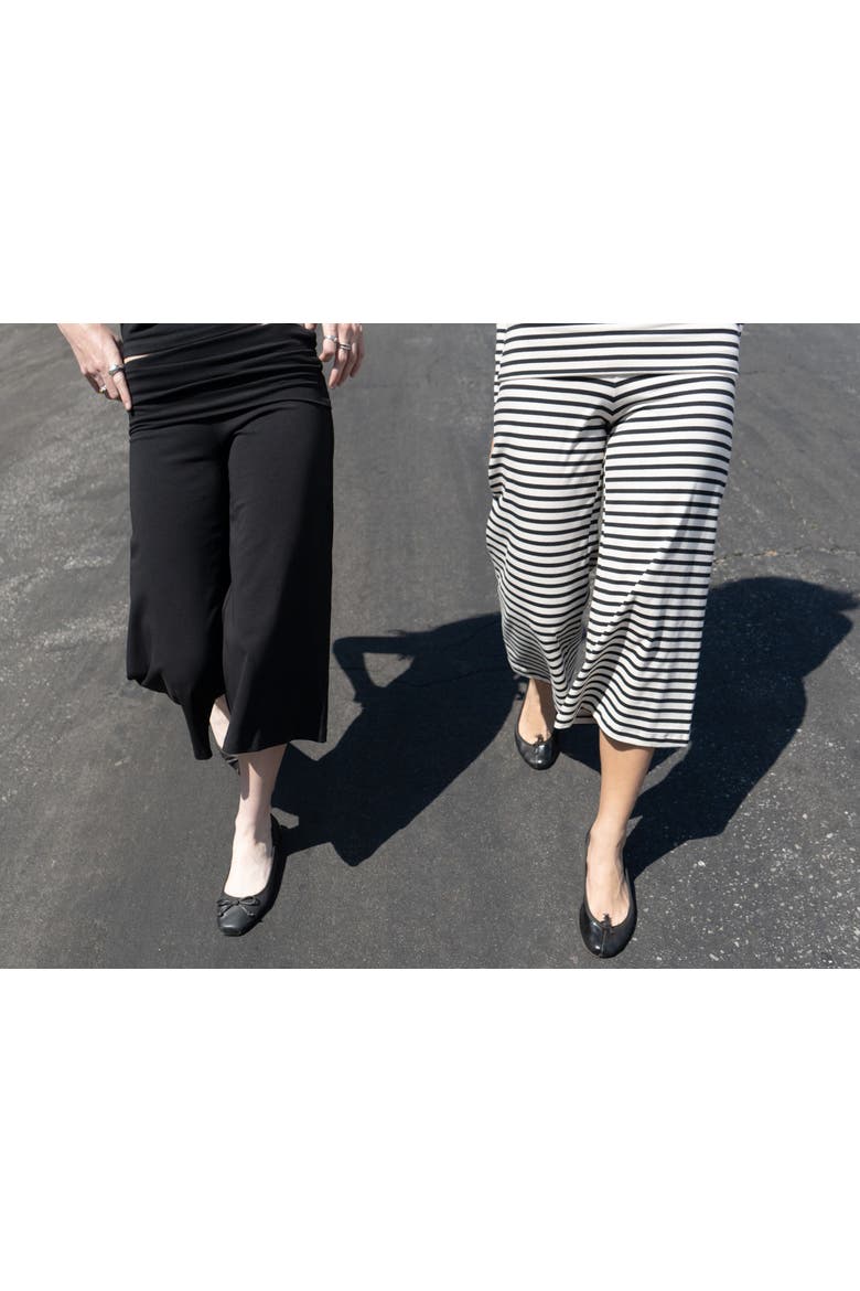 Cropped Gaucho, Alternate, color, Black