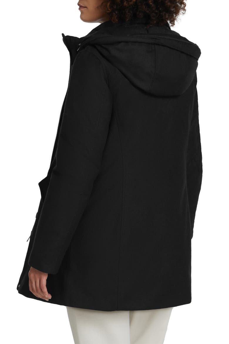 Luxe Arctic Down Parka with Genuine Coyote Fur Trim, Alternate, color, BLACK