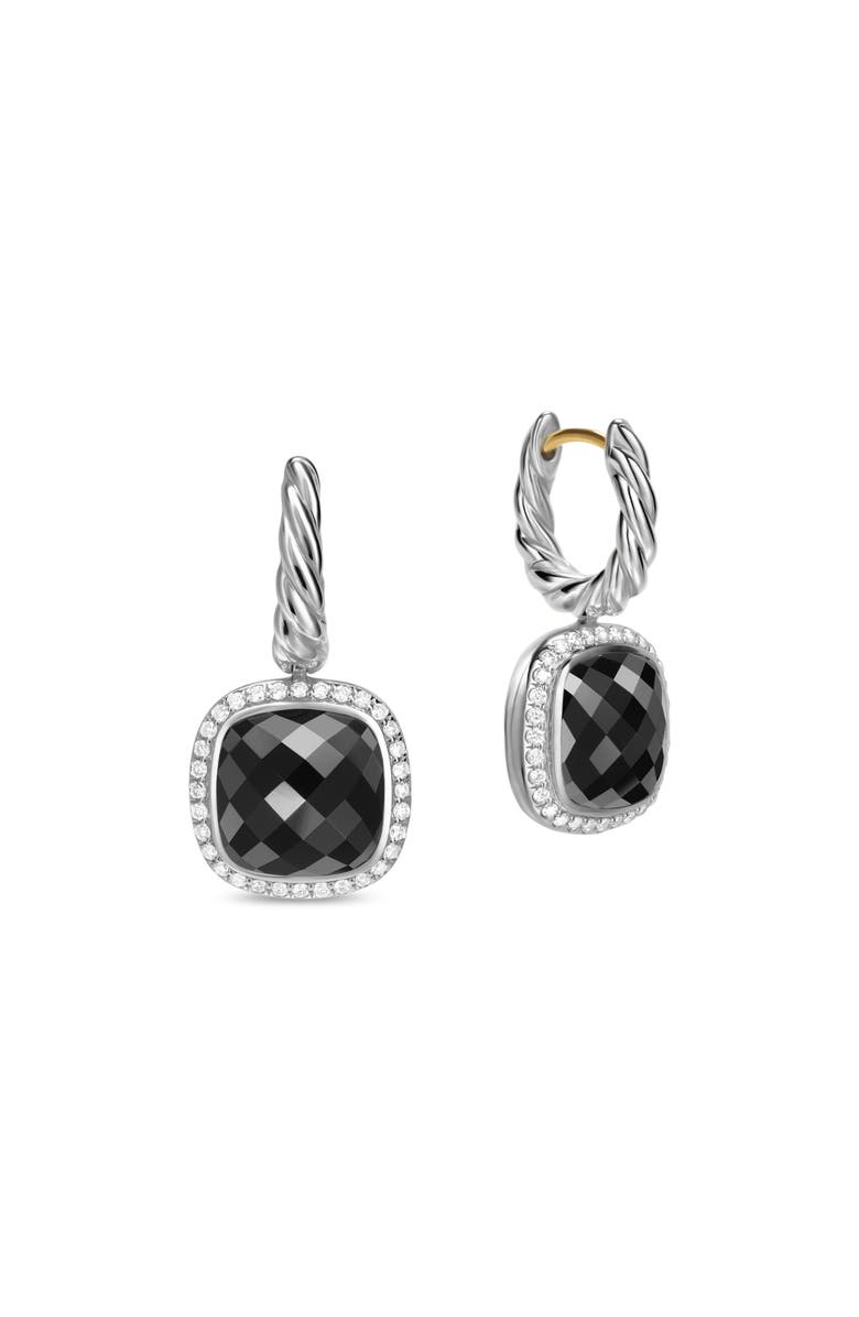 David Yurman Albion<sup>®</sup> Drop Earrings in Sterling Silver with Diamonds, 10mm, Alternate, color, 