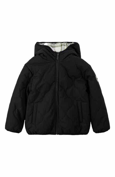 MILES THE LABEL Kids' Reversible Quilted Hooded Jacket
