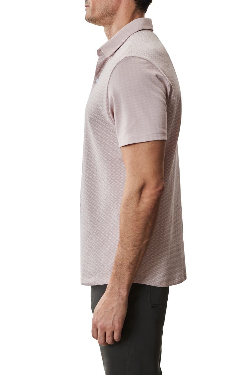 Robert Barakett Booker Short Sleeve Knit Button-Up Shirt, Alternate, color, Coral