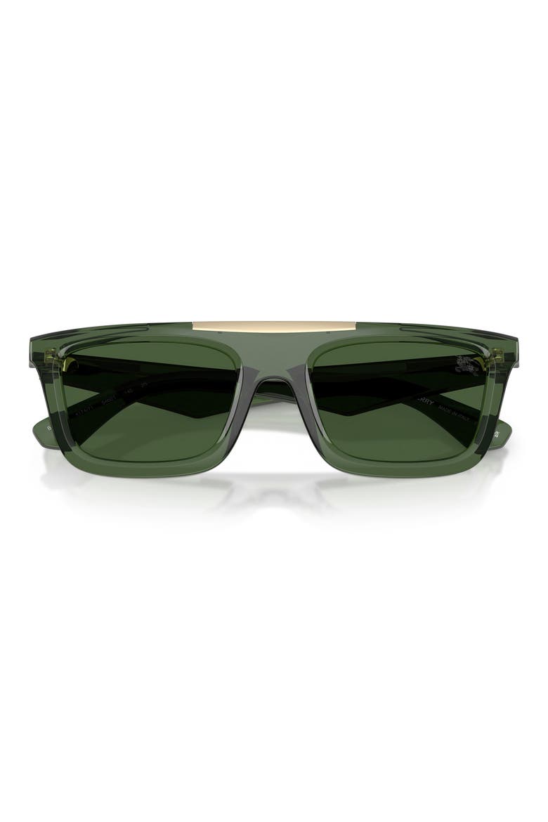 54mm Square Sunglasses, Alternate, color, GREEN/DARK GREEN