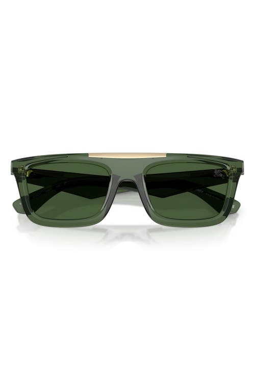 Burberry Rectangle-frame Sunglasses In Green/dark Green