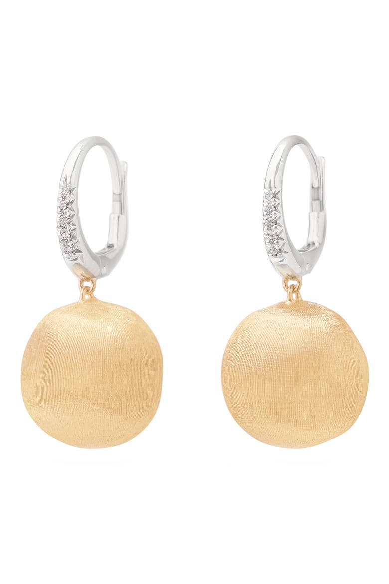 18K Gold & Diamond Drop Earrings, Main, color, 18K YELLOW GOLD