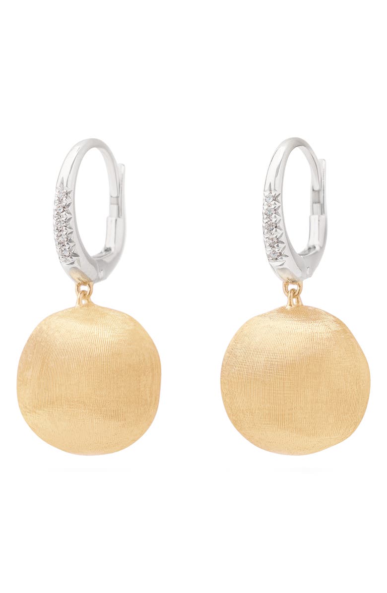 Marco Bicego 18K Gold & Diamond Drop Earrings, Main, color, 18K Yellow Gold