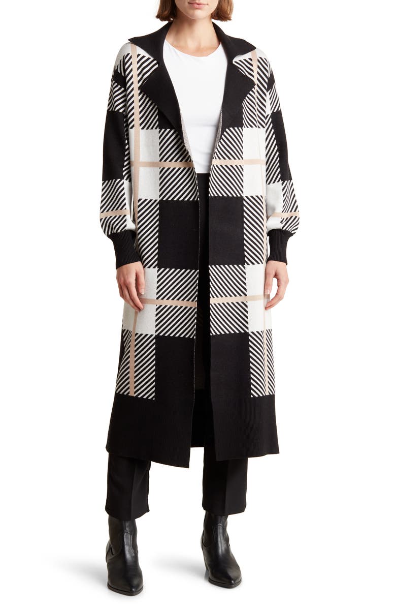 BY DESIGN Clova Plaid Cardigan Duster, Main, color,