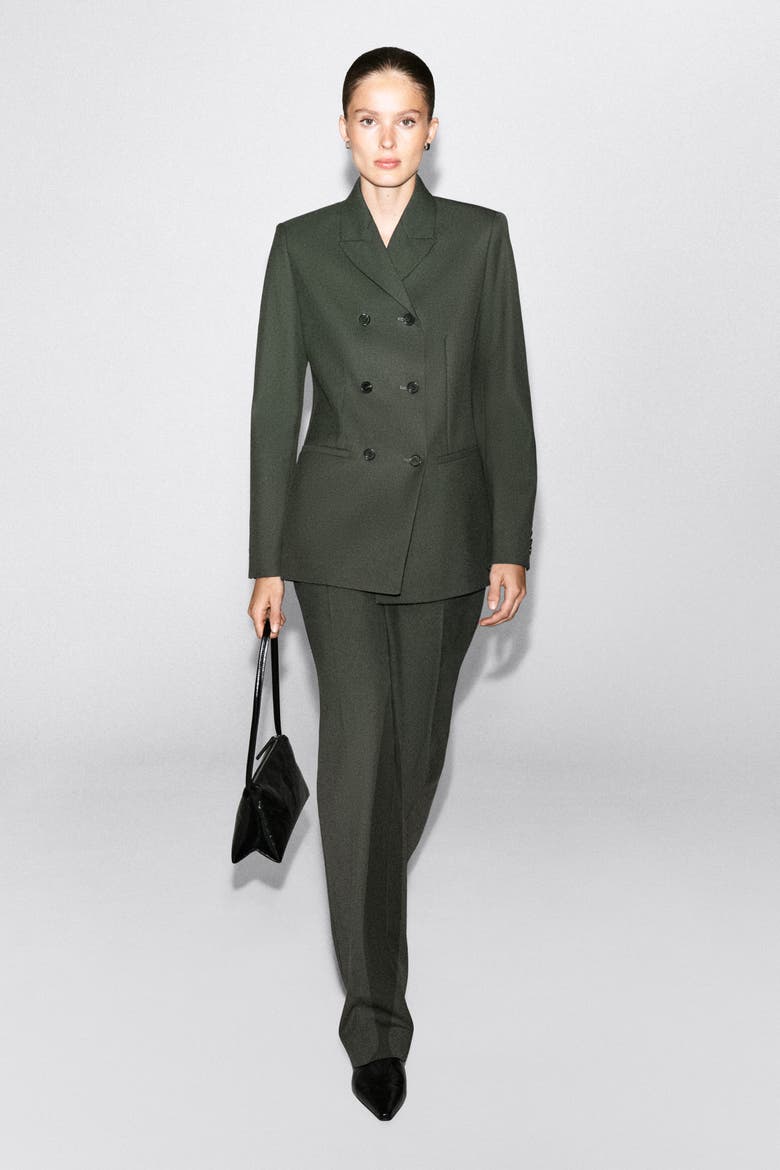 Tailored Twill Flared Pants, Alternate, color, KHAKI