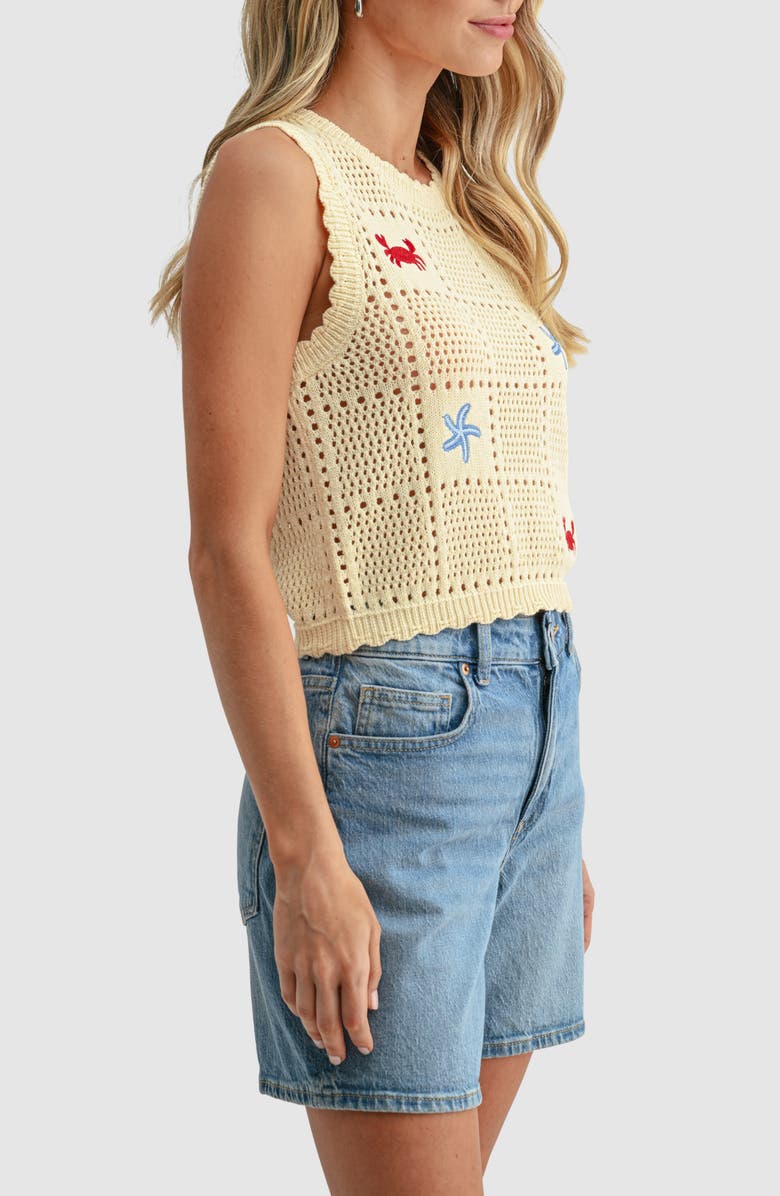 Lush Embroidered Knit Tank, Alternate, color, Butter Yellow