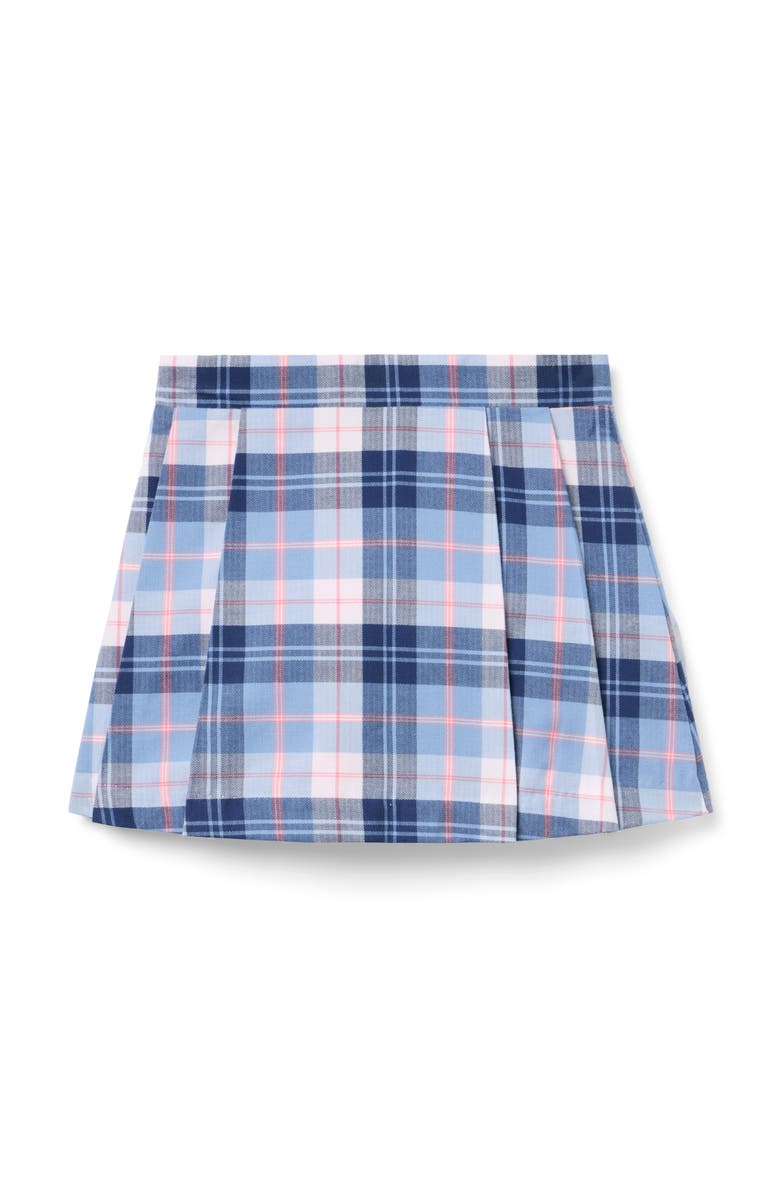 Janie and Jack Plaid Pleated Buckle Skirt, Alternate, color, Pink