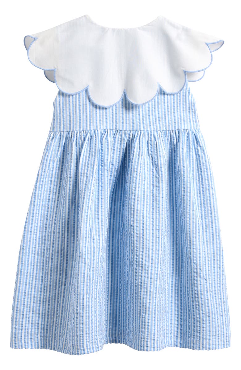 NEXT Kids' Statement Collar Seersucker Dress, Alternate, color, Blue
