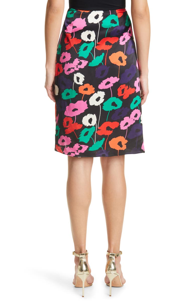 Milly Liza Poppy Print Wrap Skirt, Alternate, color, 