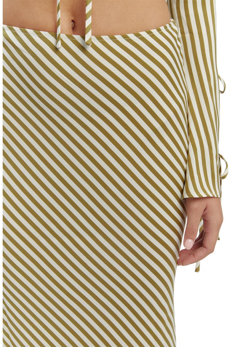 Isadore Maxi Slip Skirt, Alternate, color, GREEN STRIPE