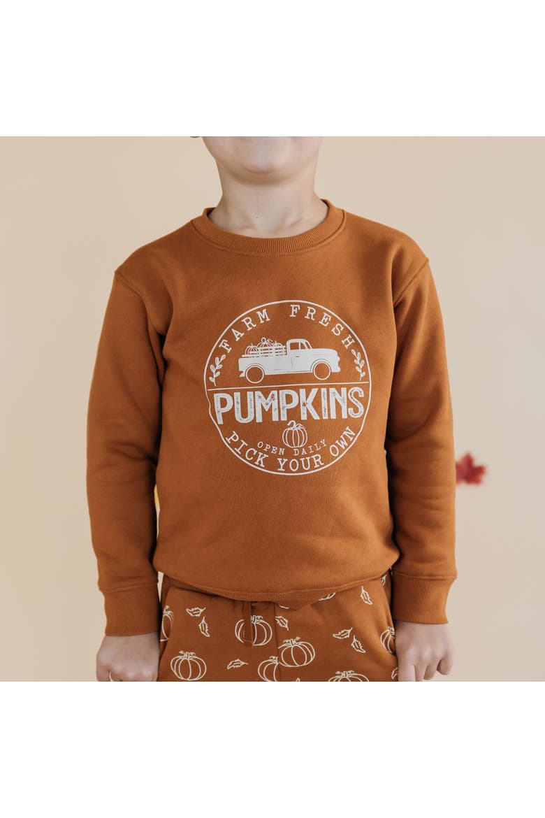 Farm Fresh Pumpkins Sweatshirt, Alternate, color, Burnt Orange