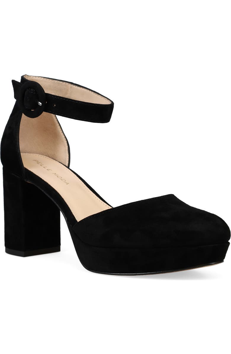 Pelle Moda Lenor Block Heel Platform Pump, Main, color, Black