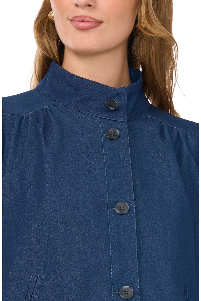 Funnel Neck Bubble Jacket, Alternate, color, INDIGO