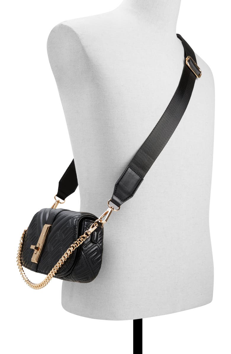 ALDO Romie Quilted Faux Leather Crossbody Bag, Alternate, color,