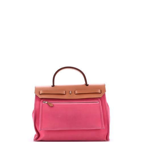 Pre-owned Hermes  Hermes Herbag Zip Leather And Toile 31