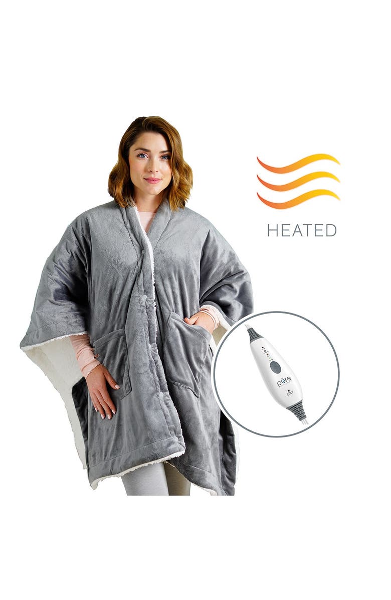 PURE ENRICHMENT PureRelief Plush Heated Shawl, Alternate, color, 