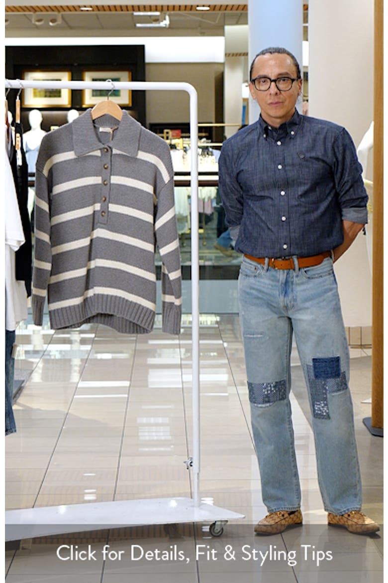 Sunwashed Stripe Organic Cotton Polo Sweater video