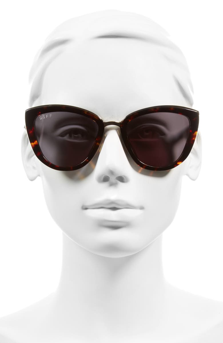DIFF Rose 56mm Cat Eye Sunglasses, Alternate, color, 