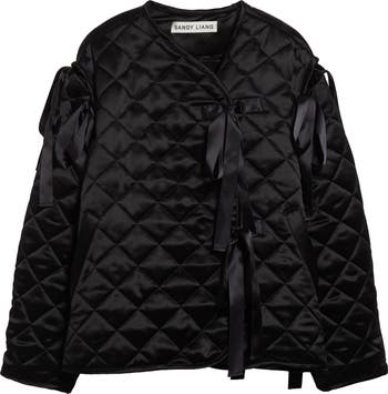 【関税込み】Sandy Liang ブラック Subi ジャケット Sandy Liang Subi Quilted Bow Jacket | Nordstrom