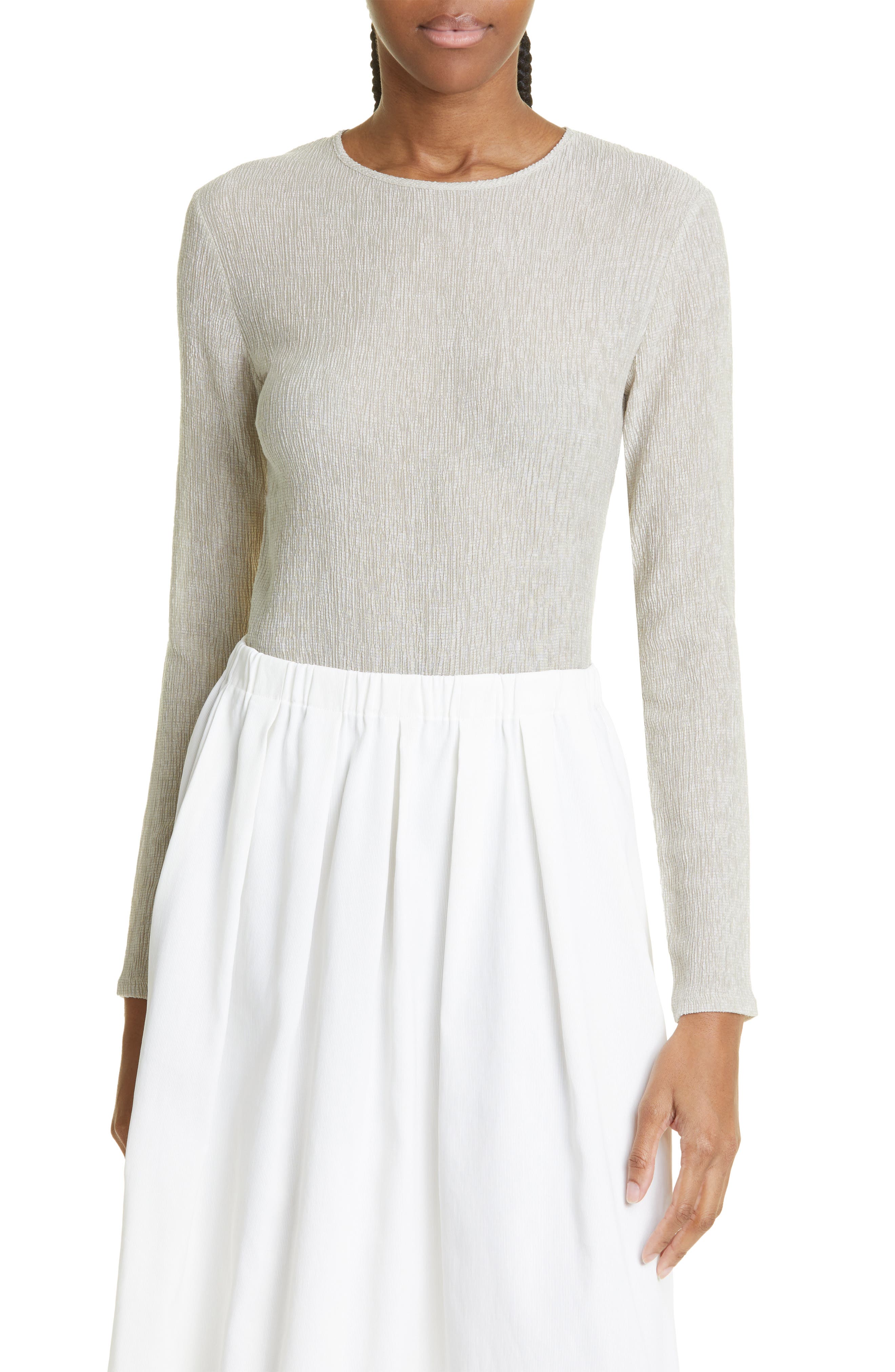 Vince Textured Long Sleeve Top