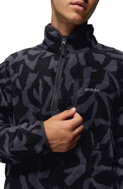 Prana Tuff Fluff Fleece Half Zip Pullover In Black