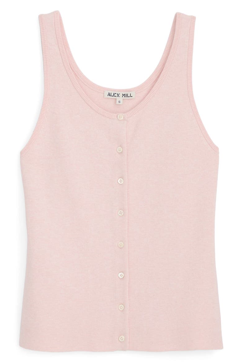 Louisa Cotton & Cashmere Vest, Alternate, color, WHISPER PINK