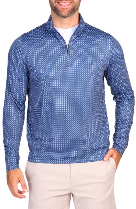 Golf Tees Print Quarter Zip Performance Pullover